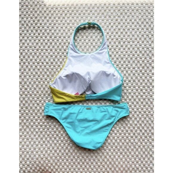 Victoria’s Secret Colorblock Blue and Yellow Bikini Set - Picture 3 of 4